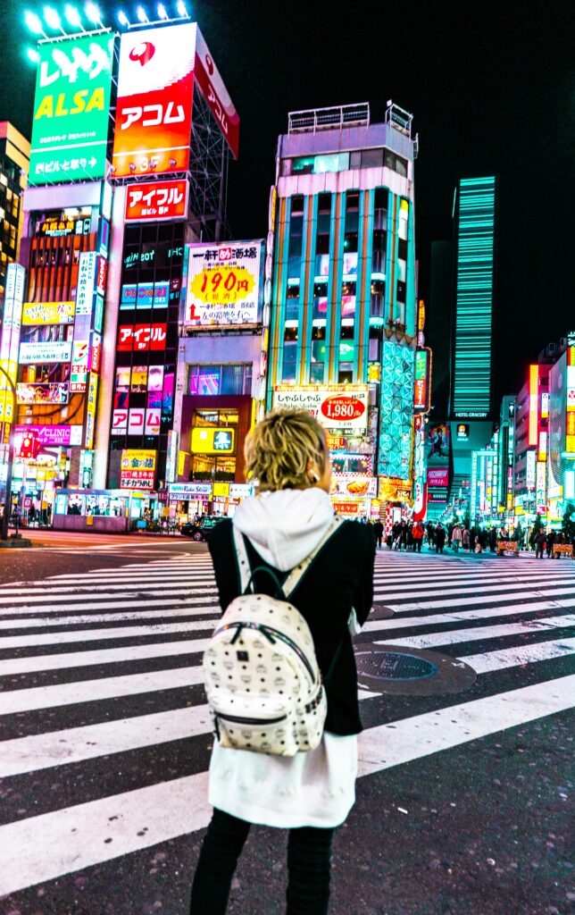 夜の街での風景